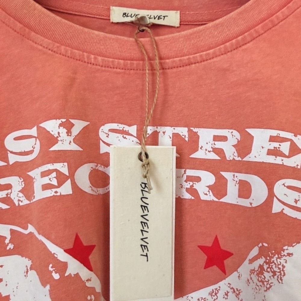 Blue Velvet NWT Easy Street Pink Eagle Oversized Graphic Tee - Picture 5 of 6